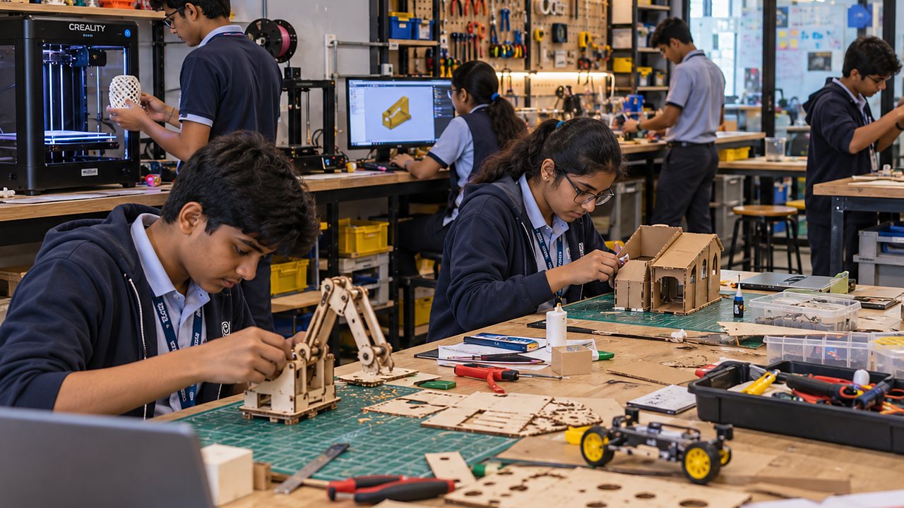 Makerspace Lab - students learning hands-on